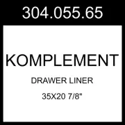 IKEA KOMPLEMENT Drawer Liner Light Gray 35x20 7/8" 304.055.65