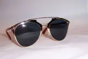NEW CHRISTIAN DIOR REFLECTED/S TUZ-KU GOLD/BLUE SUNGLASSES AUTHENTIC