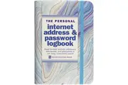 Peter Pauper Press The Personal Internet Address & Password Logbook Blue Agate 330925