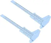 Gogogmee 2Pcs Eyebrow Measuring Ruler Practical Vernier Caliper Makeup Tool for Symmetrical Brows Durable Light Blue Design for Beginners Eyebrow Shaping