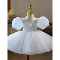 在飛比找ETMall東森購物網優惠-周歲女寶寶兒童生日高端婚紗禮服