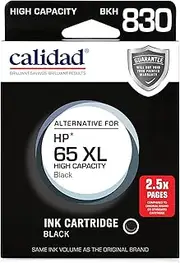 Calidad Alternative Ink Cartridge for HP 65 XL, Black
