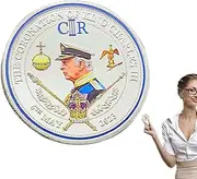 British Charles III Commemorative Coin - UK Charles III Crown Metal | Clear Pattern Crafts Souvenir for Family, Friends, and Collectors Puchen