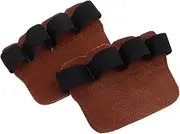 JOINPAYA Gym Hand Grip Pads Fitness Workout Gloves Workout Gloves for Exercise Fitness Grip Pads Leather Lifting Pads Leather Weightlifting Grip Pads Home Gym Accessories Brown