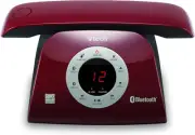 VTECH VS122-16 Retro-Design Cordless Phone: Bluetooth Connect to Cell, Call Bloc