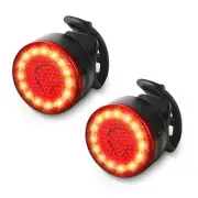 USB Rechargeable LED Bike Tail Light 2 Pack, Bright Bicycle Rear Circle