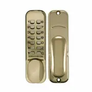 Borg Digital Door Lock Backset Knob Keyless Entry 60mm Polished Brass BL2000PB