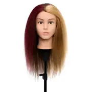 100% Real Hair Hairdresser Cosmetology Mannequin Manikin Training Head Hair AU