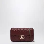 [GUCCI] Mini GG Marmont Red Bag with Card Holder One size Red