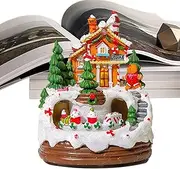 Christmas Village Houses - Light up Houses Christmas Village | Collectible Buildings, Christmas Town Scene Display, Christmas Village Figurines for Home