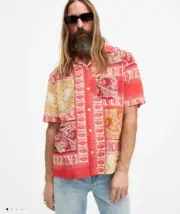 All Saints Marquee Paisley Print Men's Shirt Size L