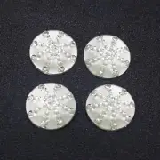 50 Flatback Resin Round Glitter Dotted Rhinestone Cabochons 18mm Flatback Charms
