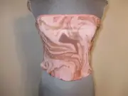 NWT Urban Outfitters FAB! Tie Dye Print Strapless Crop Top w Mesh Overlay Tank M