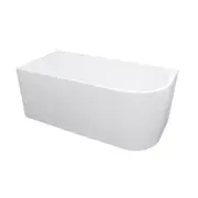 ICBT 1500/1700mm Bath Tub Gloss White Freestanding Corner Back to Wall Acrylic