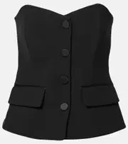 [Veronica Beard] Veronica Beard Arlette peplum corset top AU 16 black