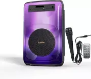 Flame Lights 8" Subwoofer,Portable BT Party Speaker PA System，Karaoke Machine fo
