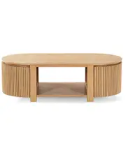 Safavieh Couture Shelbie Reeded Oval Coffee Table