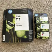 5 PACK HP 950XL BLACK 951XL Magenta Cyan Yellow Ink 8600 950 951 Color 2024 2025