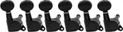 [Musiclily] Pro 6 in Line Guitar Sealed Tuners Tuning Keys Pegs Machine Heads Set for Fender Stratocaster Telecaster, Oval Button Black