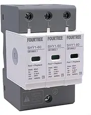 AC SPD Surge Protection 2P 3P 4P 10〜20KA/20〜40KA /30KA〜60KA House Lightning Protector Low-Voltage Arrester Protective Device(3P,30-60KA)