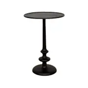 SSH COLLECTION Katherine 39cm Round Side/Occasional Table - Black