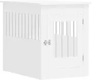 Dog Crate Furniture for Small Dogs, Side End Table, Modern Dogs Kennel Indoor Dog Cage, White 55x80x68 cm Engineered Wood