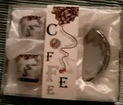NEW Sm Porcelain Coffee Espresso Tea Cup & saucer, set of 4 Fine Porcelain Set