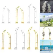 Curved Top Wedding Arch Backdrop Stand Balloon Arch Versatile with Base for