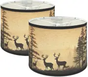 Lamp shades Set of 2, Medium Fabric Lampshades for Table Lamps, Floor Lamps, ...