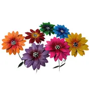 Metal Flowers Garden Stakes Indoor Outdoor Rustproof Iron Yard Art Lawn Decor Lawn Stakes