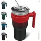 30 oz Tumbler With Handle And Straw Stainless Steel Insulated Tumbler Cups Fo...