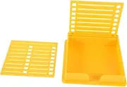 TEHAUX Double Slot Stick Note Organizer Note Pads Holder Stick Tape Dispensers Plastic Easy to Sort