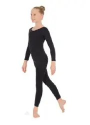 Mondor 4055 Black Child's Size Small (4-6) Full Body Cotton/Lycra Unitard