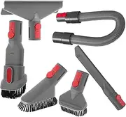 6-Piece Vacuum Accessory Tool Kit Compatible with Dy'son V7, V8, V10, V11, V15, SV10, SV11 – Quick Release Attachments for Home & Car Cleaning