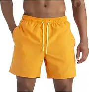 Men's Beach Pants Summer Shorts Men's Swimming Pants Two-Layer Plus Size Sports Casual Pants
