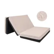 6 Inch Premium Tri-fold Dual Sided Memory Foam Mattress COT 75 X 31 X 6"