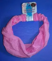 NEW LIGHT PINK BUTTERFLY GLITTER STRETCHY ELASTIC HEADBAND BANDANA GIFT NWT