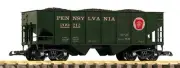 Piko PRR Rib Sided Bogie Hopper w/Coal Load G Gauge PK38955
