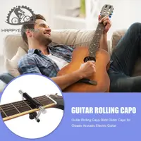 在飛比找蝦皮購物優惠-H Guitar Rolling Capo Slide Gl