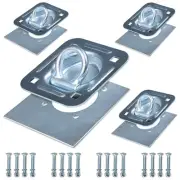Recessed Tie Down D-Rings Anchor x 4Pack 6000 lb. Capacity Bolt-on with Backi...