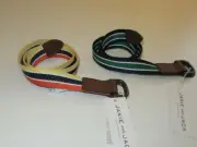 Janie + Jack Boys Striped Canvas Belt 4/5 ~~LOT OF 2~~