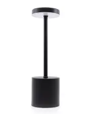 Finesse Dcor Shade Crest 3-Temperature Dimmable Integrated LED Touch Rechargeable Table Lamp