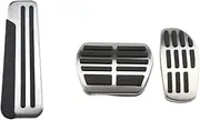 CHPGKGVNVT Stainless Steel Gas Fuel Brake Pedal Pads Cover for Nissan Qashqai J11 X-Trail Rogue T32 2014-2022 Kicks Altima 2019-2023 Micra Pedals(at with Rest)