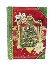 Pooch Sweetheart Nesting Book Box Victorian Christmas Tree Md 81312 Punch Studio