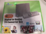 AirLink 101 Digital To Analog TV Converter Box ATVC101 Cables Remote New In Box