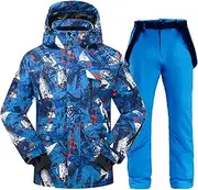 [USDBE] Ski Suit Men Winter Snow Pants Jacket Set Skiing and Snowboarding Suits