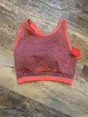 SPANX New Seamless Sculpt Sports Bra Small Spacedye Coral Punch NWT