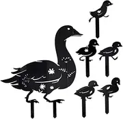 Kisangel Outdoor Garden Duck Stake Art Decoration Hollow Duck Garden Stake for Lawn and Patio Decor Outdoor Decor for Gardens and Yards
