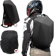 Motorcycle Backpack Waterproof Hard Shell Men Backpack Carbon Fiber hardshell