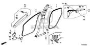 Genuine Honda Garnish R *YR412L* 84111-TP6-A02ZB